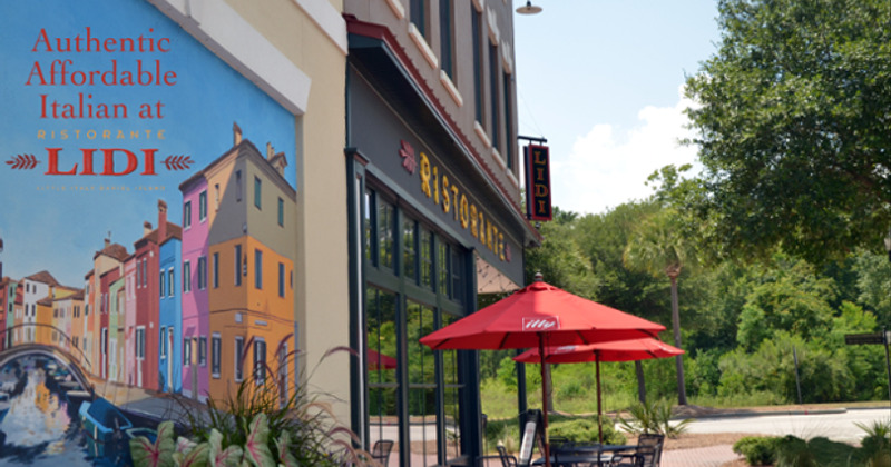 Ristorante LIDI sign in front and patio