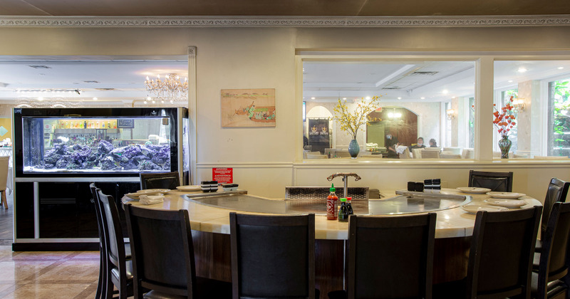 Big table ready for guests