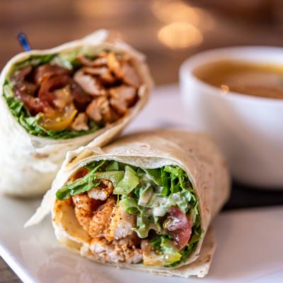 Cajun Chicken Caesar Wrap.