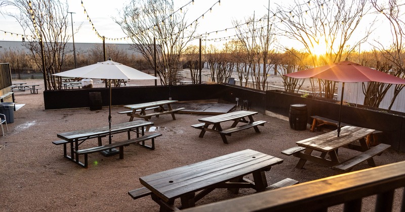 Exterior, patio, seating space