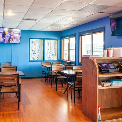 Interior, dining area.