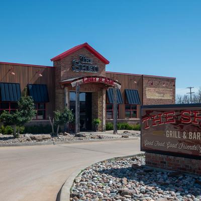 The restaurant outside.