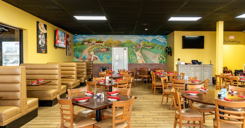 Interior, spacious dining area
