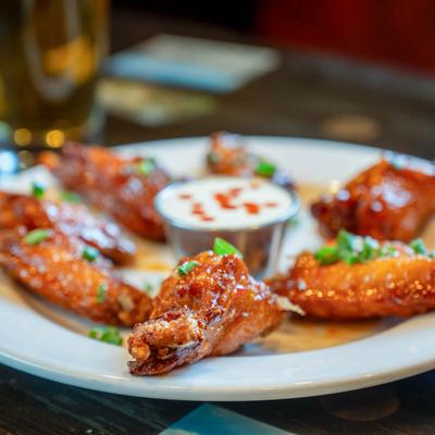 Sweet Thai chili chicken wings.
