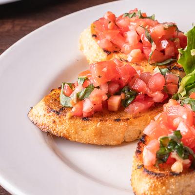 Bruschetta appetizers.
