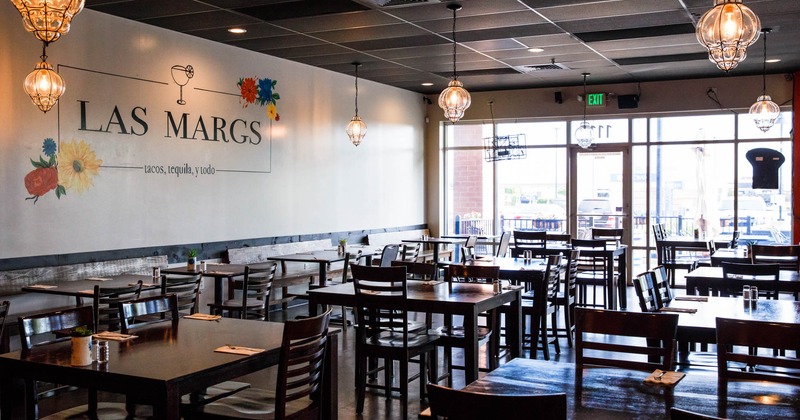 Interior, dining area, tables and chairs