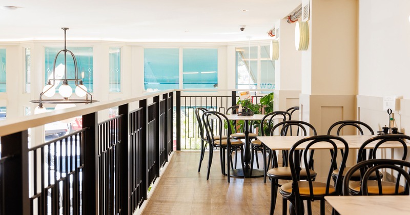 Interior, seating area upstairs