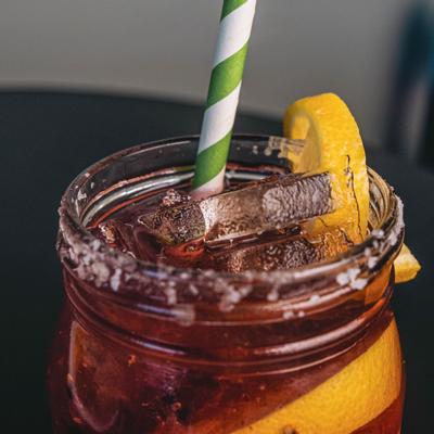 Sucker Punch cocktail, closeup