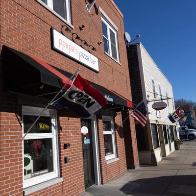 The restaurant outside.