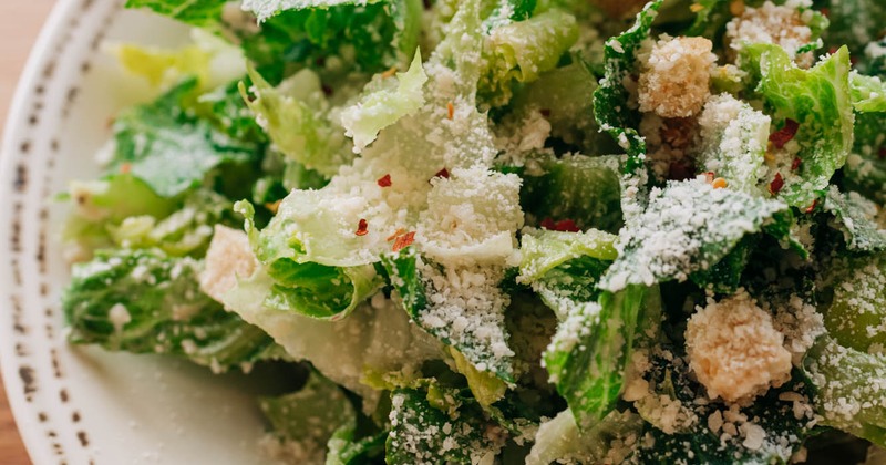 Caesar salad, close-up