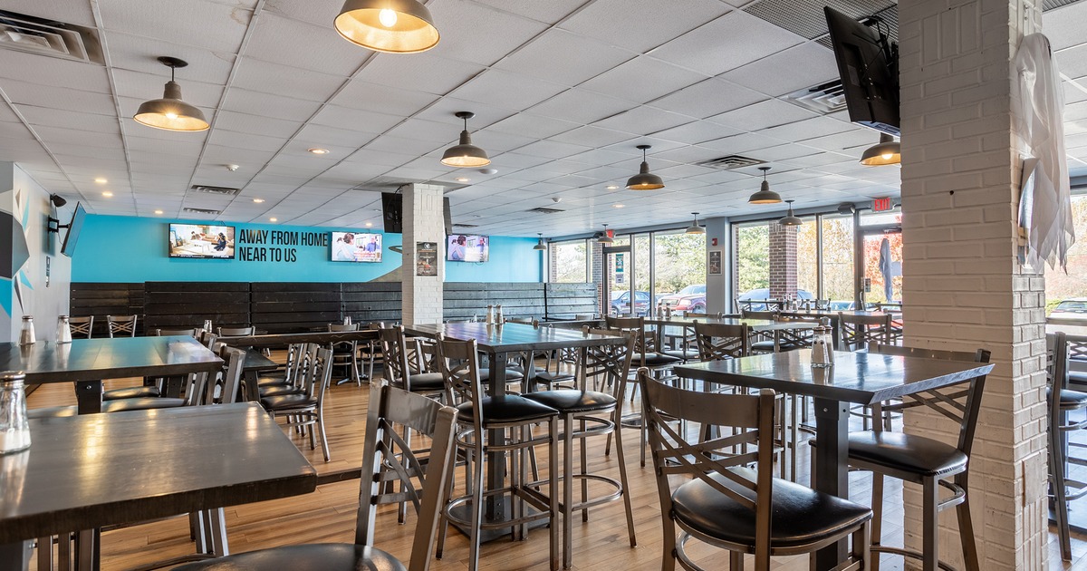 Nicely done interior seating area