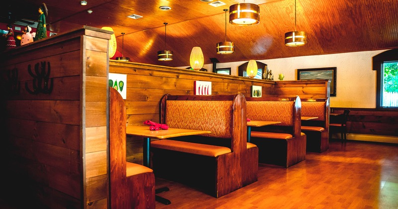 Interior, dining booths