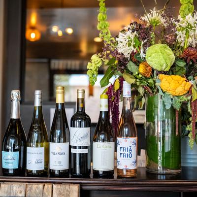 Wines available by the bottle.