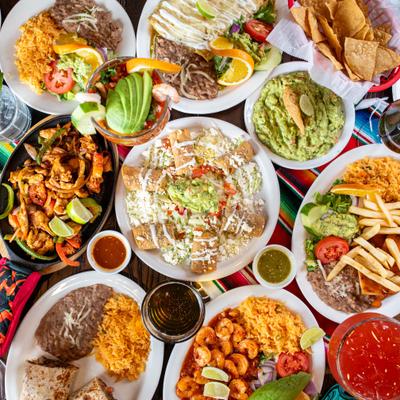 Food asorted, top view.