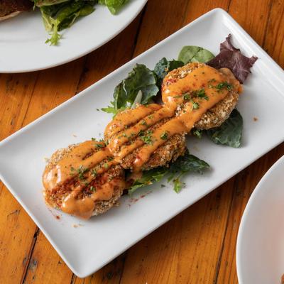Crabless Crab Cakes plate