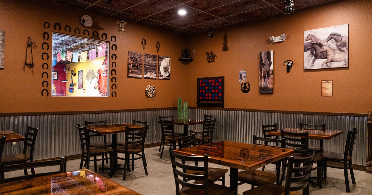 Dining area, tables ready for guests