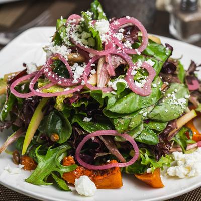 Honey roasted buttermilk squash salad