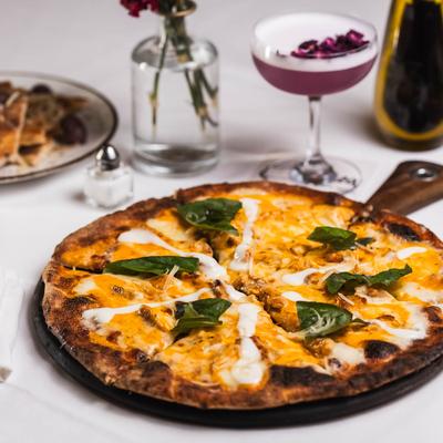 Buffalo chicken pizza.