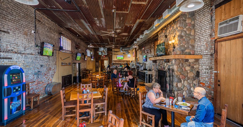Interior, diner area, wide view
