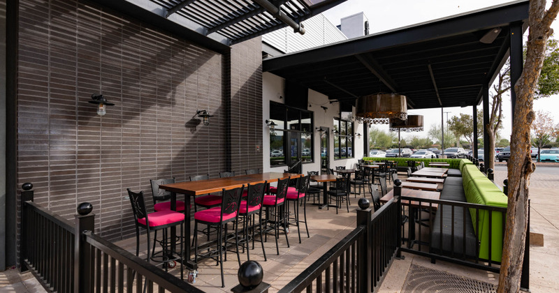 Exterior, patio tables