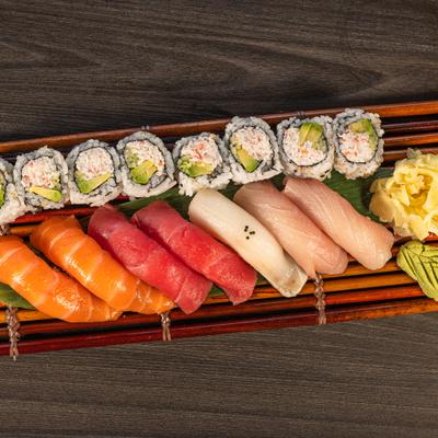 California roll and nigiri combo.