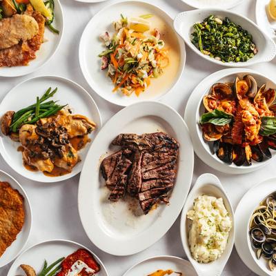 Assorted food dishes.