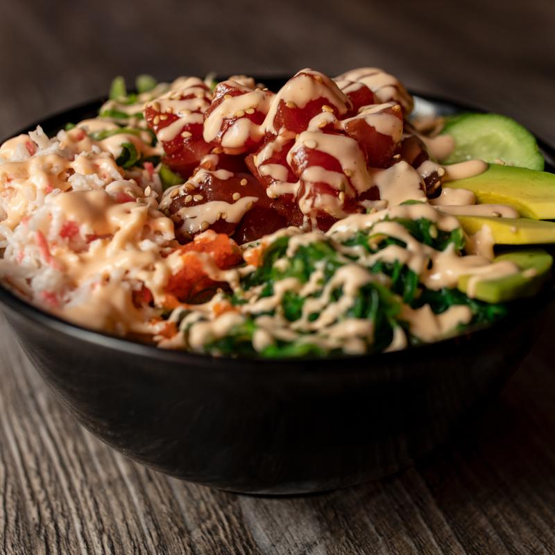1/2 Ahi Tuna 1/2 Salmon Poke Bowl photo