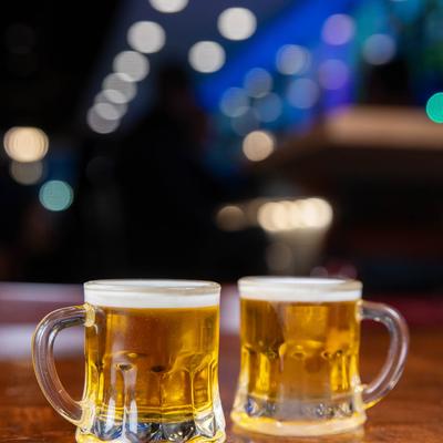Two mini beer shots.