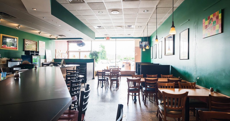 Interior, wide view, dining area