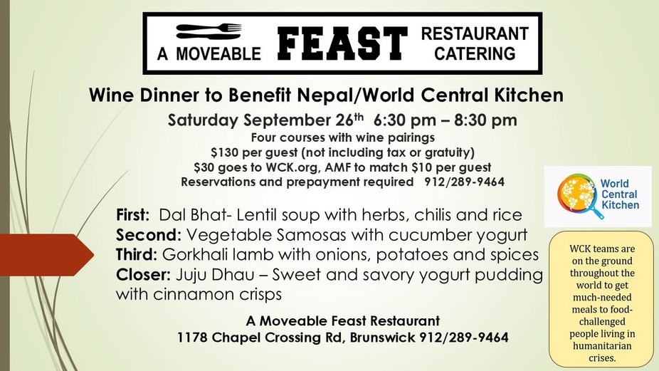 Fundraiser to Benefit Nepal/World Central Kitchn event photo
