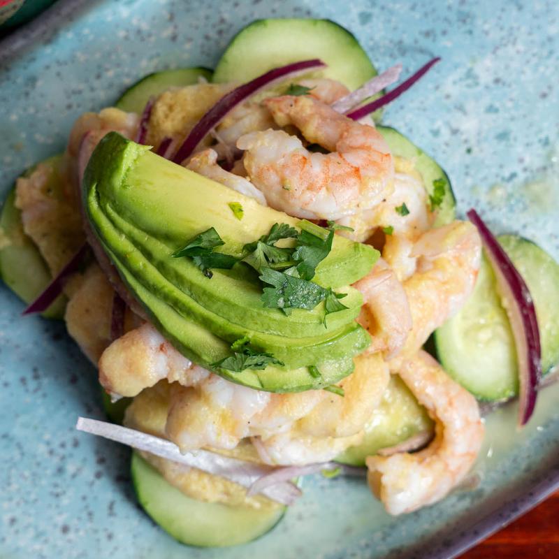 menu item 3 of 9, Shell-ah’s Aguachiles with Avocado