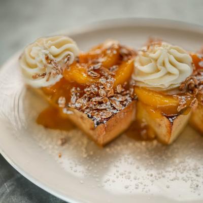 Peach Cobbler French Toast.