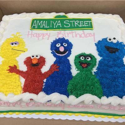 Sesame Street themed cake kid birthday cakes