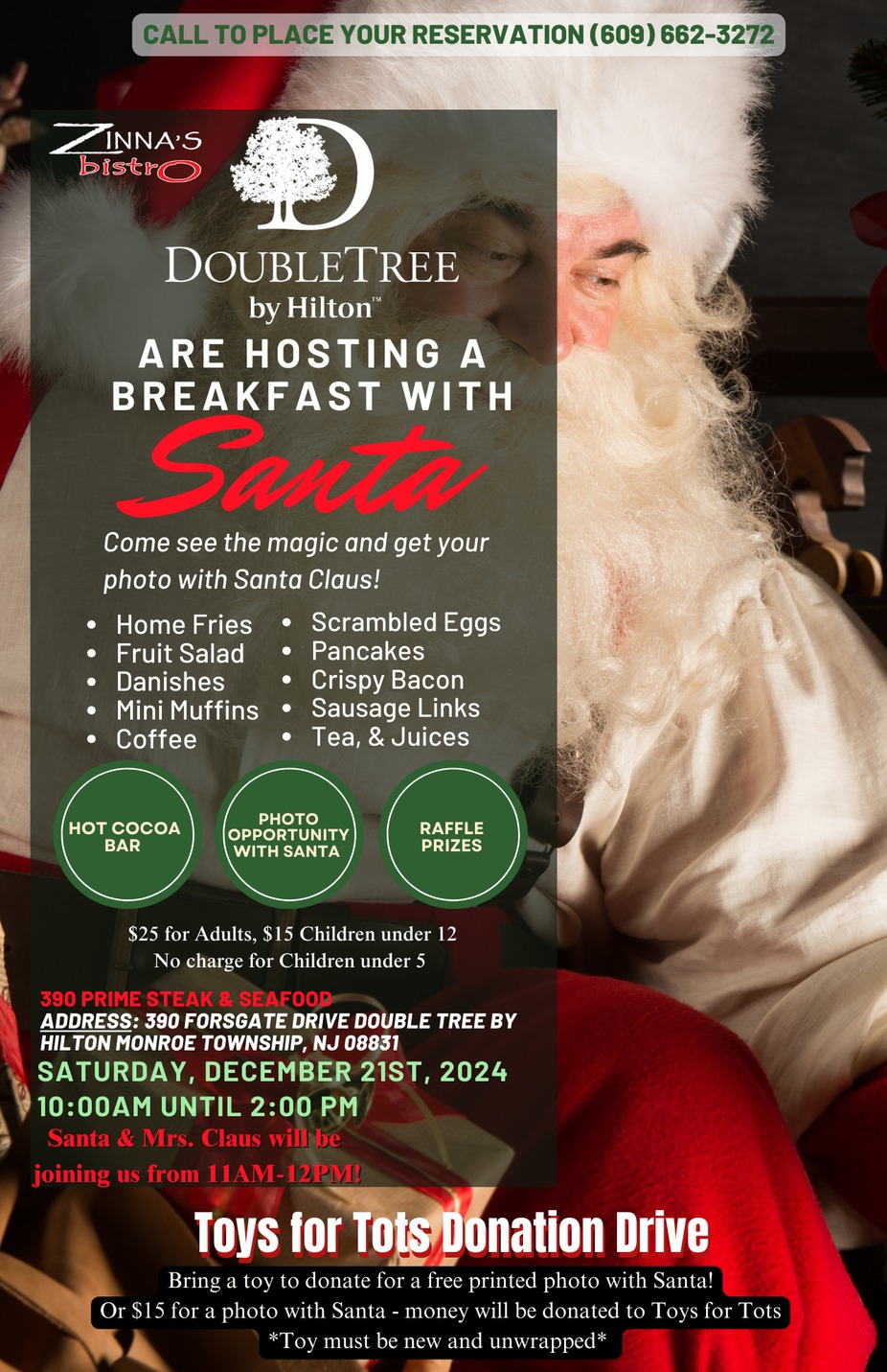 Join Us for Breakfast with Santa! At 390 Prime! event photo