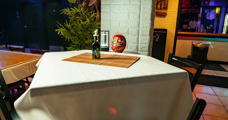 Interior, table in dining area