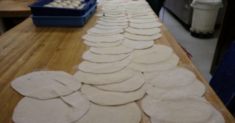 The shape of heart in flour