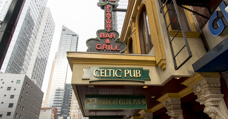 Restaurant's logo on the building