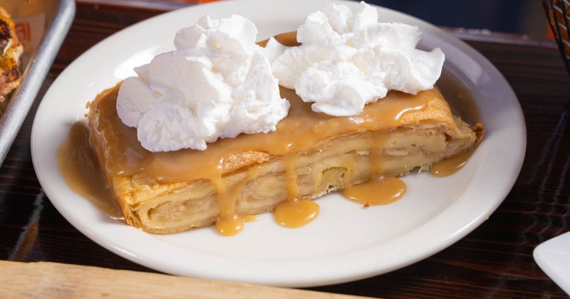 Apple Strudel, with whipped cream