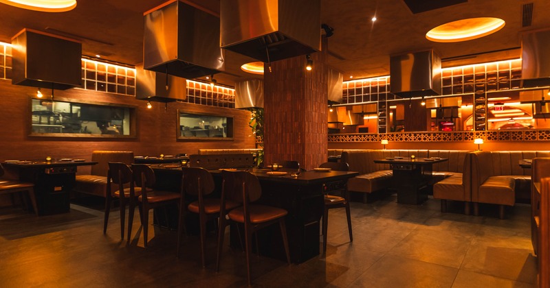 Dining tables ready for guests