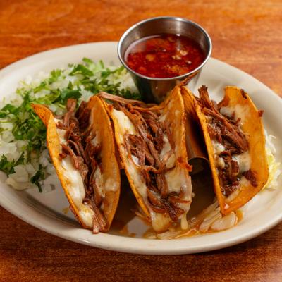 Queso Birria Tacos.