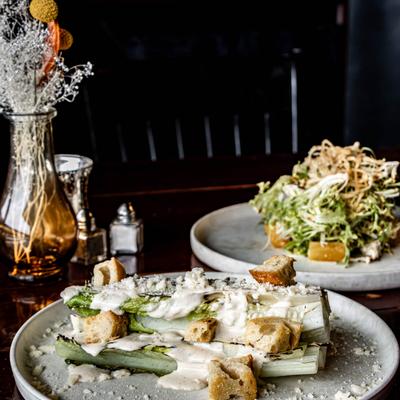 Caesar salad and Beets salad.