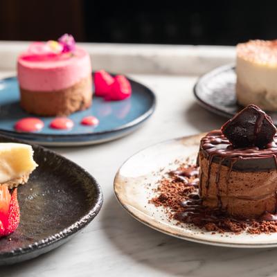 Assorted dessert plates