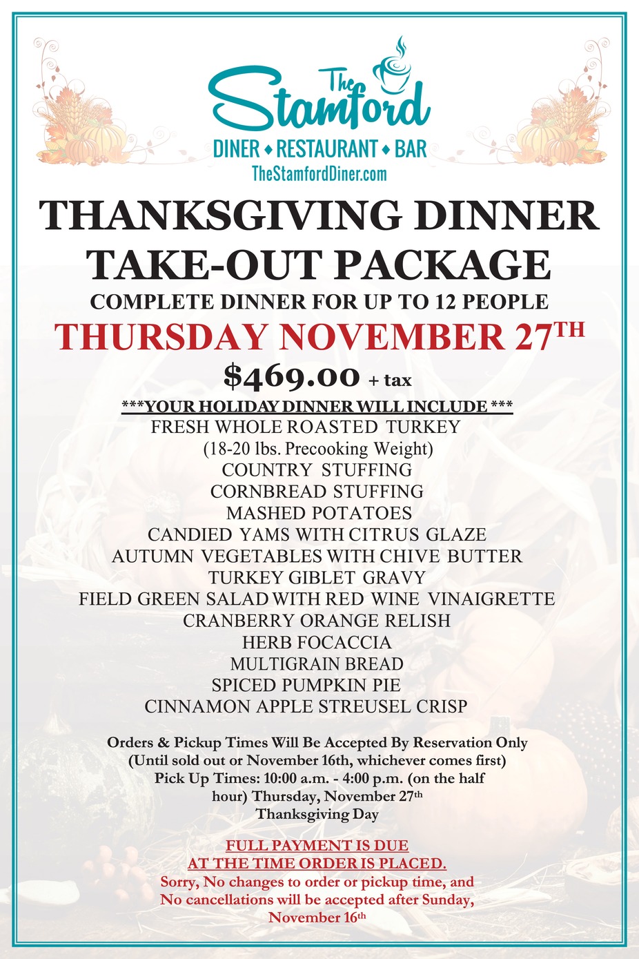 Thanksgiving Takeout Package!! event photo