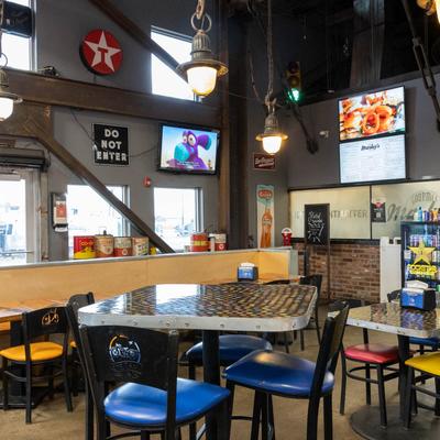 Interior, dining area, tables and seating