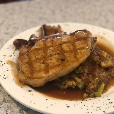 Grilled chicken fillet.