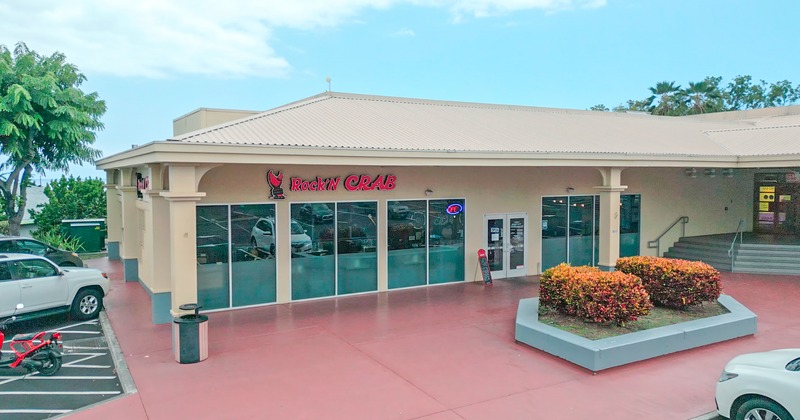 Exterior, front view to restaurant and entrance