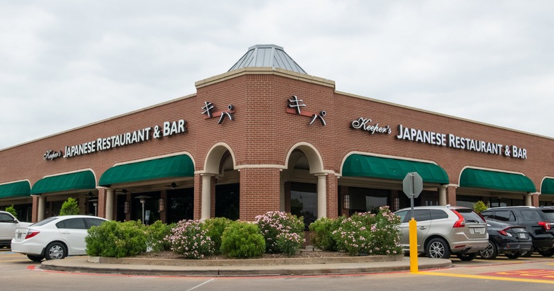 Exterior, corner of the building with the restaurant name