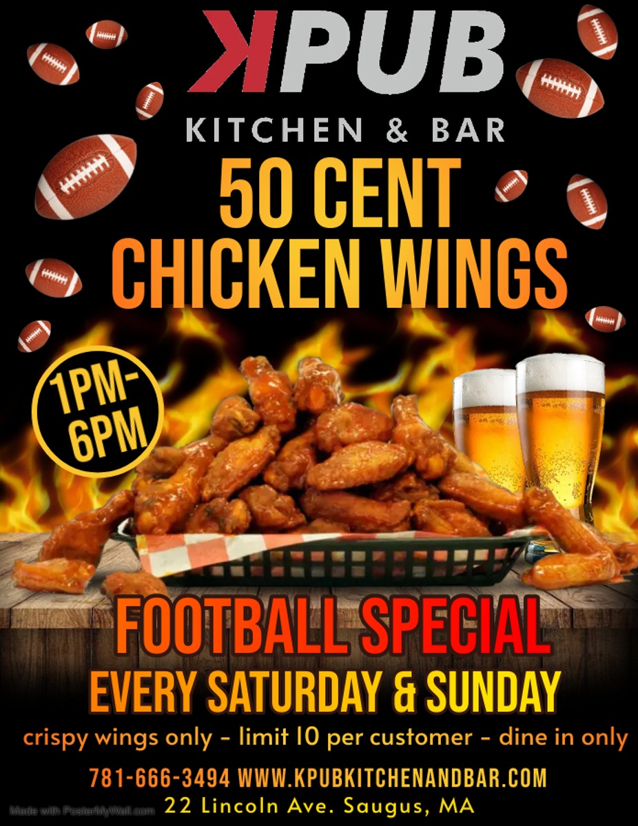 Football 50 cent Wing Special event photo