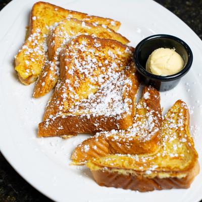 A serving of French toast.