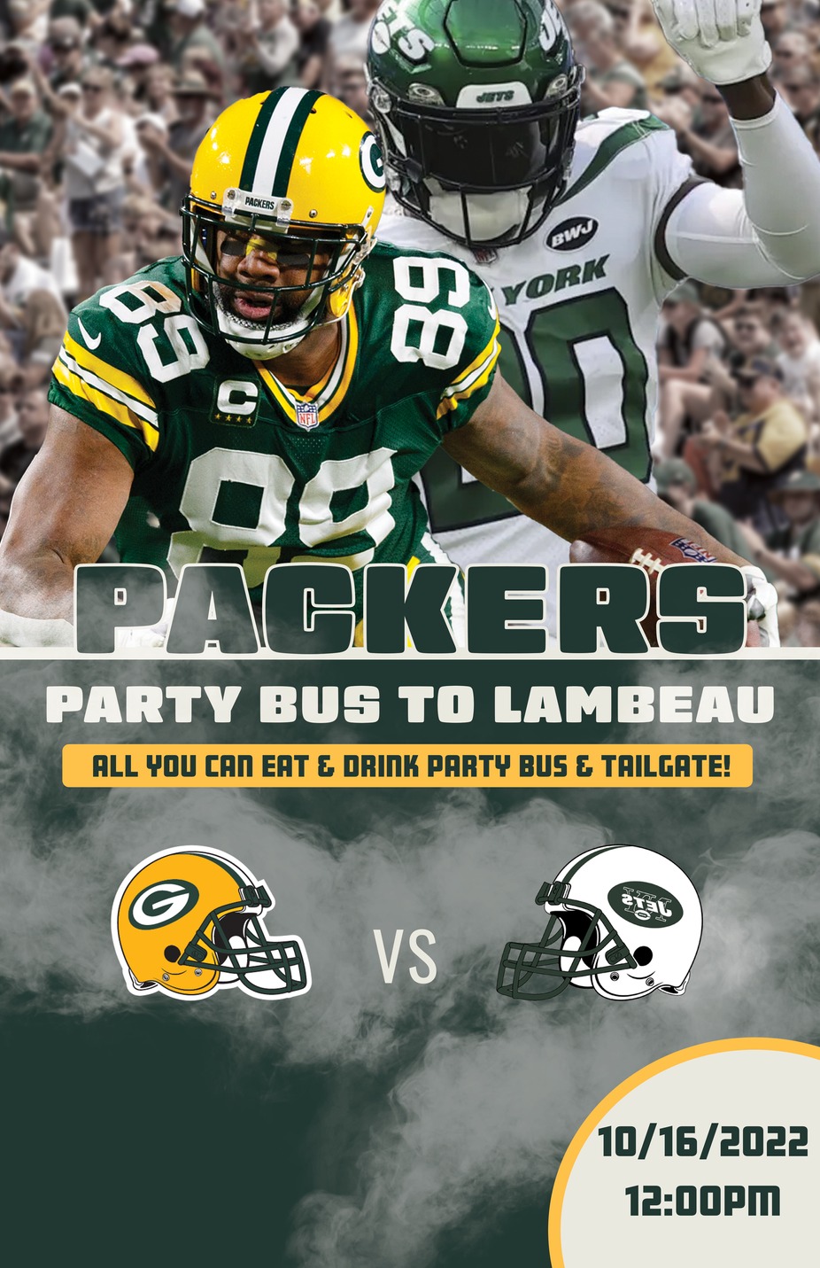 Packers Vs. Jets Party Bus to Lambeau event photo